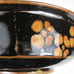 Studio Pottery Brown Asian Influence Bowl Flower Handles Footed Ceramic 7.25 in