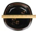 Studio Pottery Brown Asian Influence Bowl Flower Handles Footed Ceramic 7.25 in