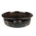 Studio Pottery Brown Asian Influence Bowl Flower Handles Footed Ceramic 7.25 in