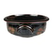 Studio Pottery Brown Asian Influence Bowl Flower Handles Footed Ceramic 7.25 in