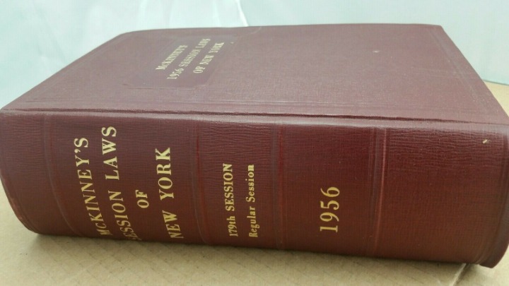 1956 Vintage Large Book Mckinney's Sessi