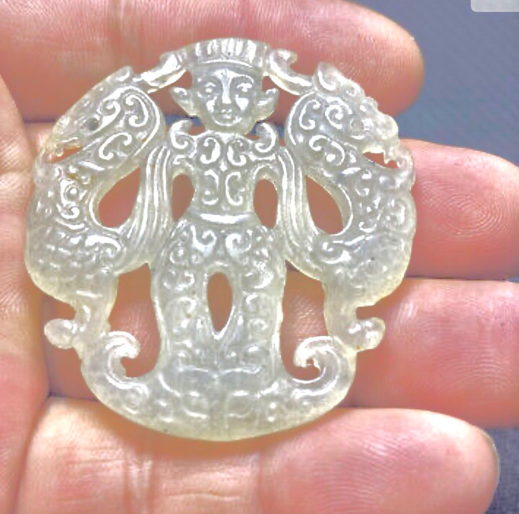 Brilluant Translucent Natural hand-carved Jade