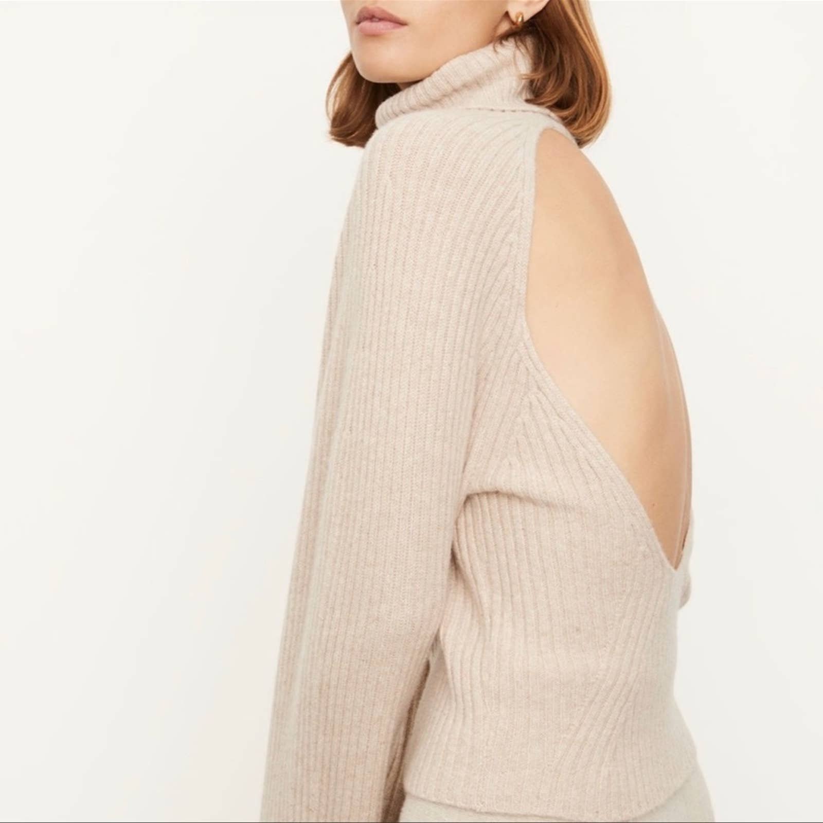 VINCE CASHMERE BACKLESS SWEATER