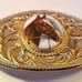 Vintage Western Belt Buckle with Porcelain Cameo Horse
