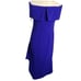 NWT Kimora Lee Simmons Blue Asymmetrical Off-Shoulder Dress Size 2