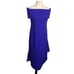 NWT Kimora Lee Simmons Blue Asymmetrical Off-Shoulder Dress Size 2