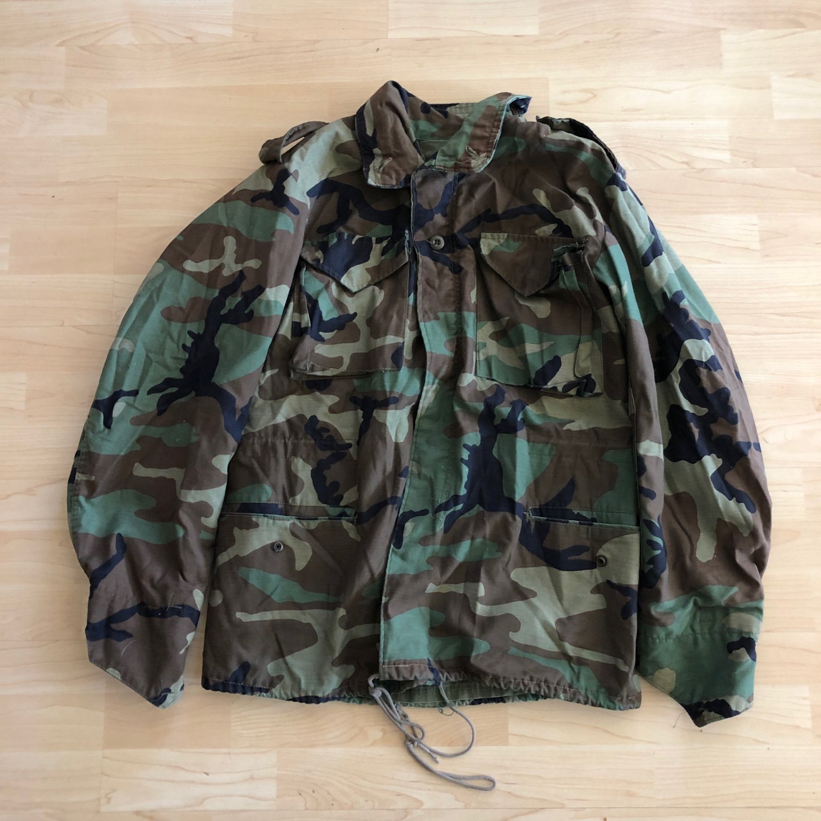 US Army Woodland Camo Cold Weather M65 Field Jacket Small Regular