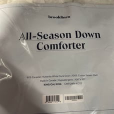 New In Bag BrookLinen All Season Canadian Duck Down King/CalKing Retail 355USD