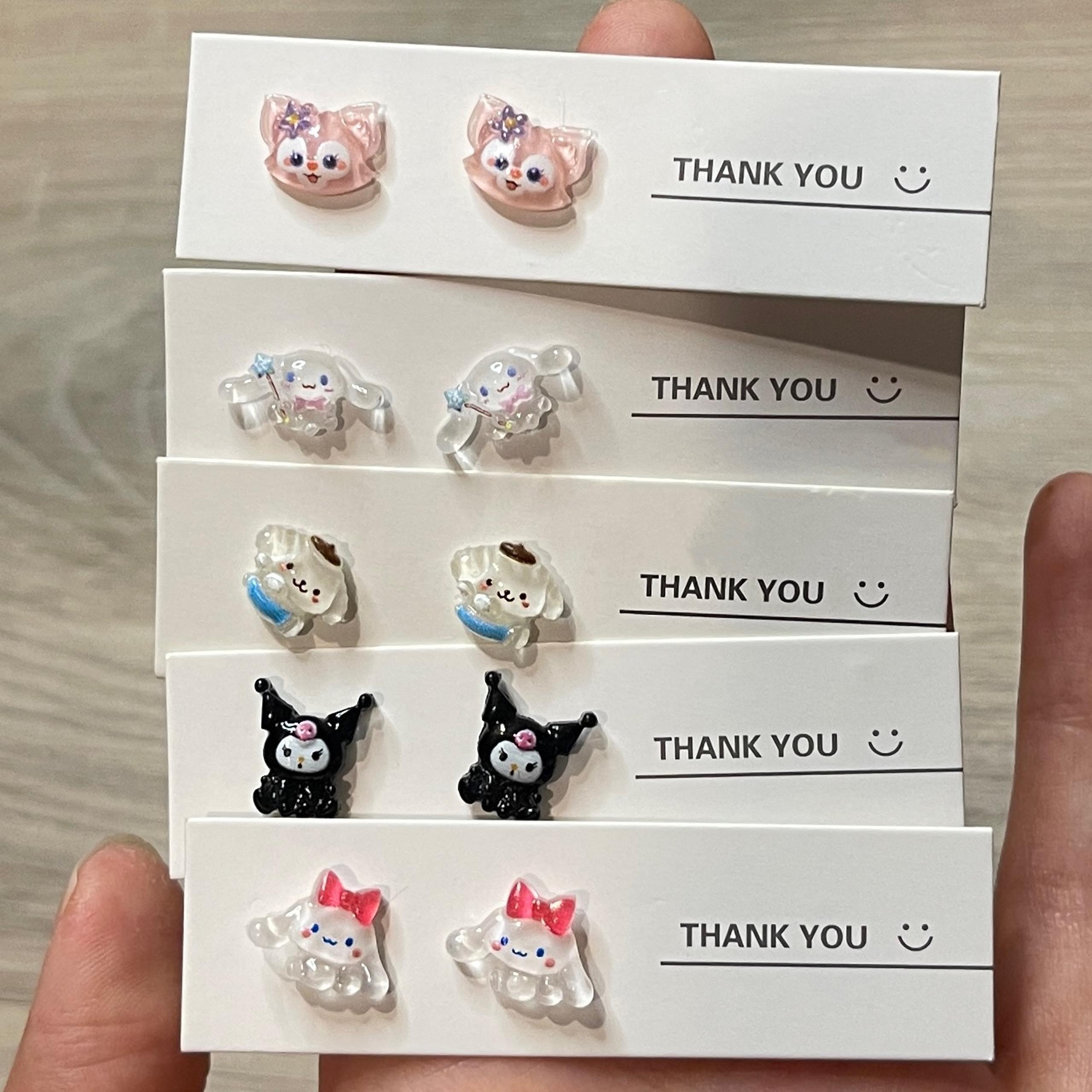 S925 Needle Cute 1 Pack (5 pcs) Sanrio Stud Earrings for Girls - Custom Variety Pack