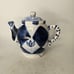Anthropologie blue and white hand painted teapot..