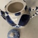Anthropologie blue and white hand painted teapot..