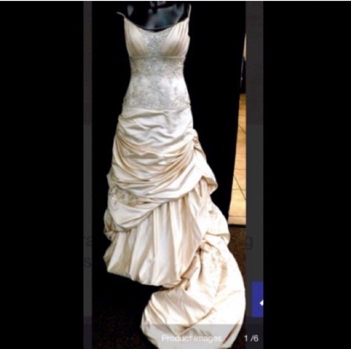Couture Almond/Ivory Formal or Wedding Gown