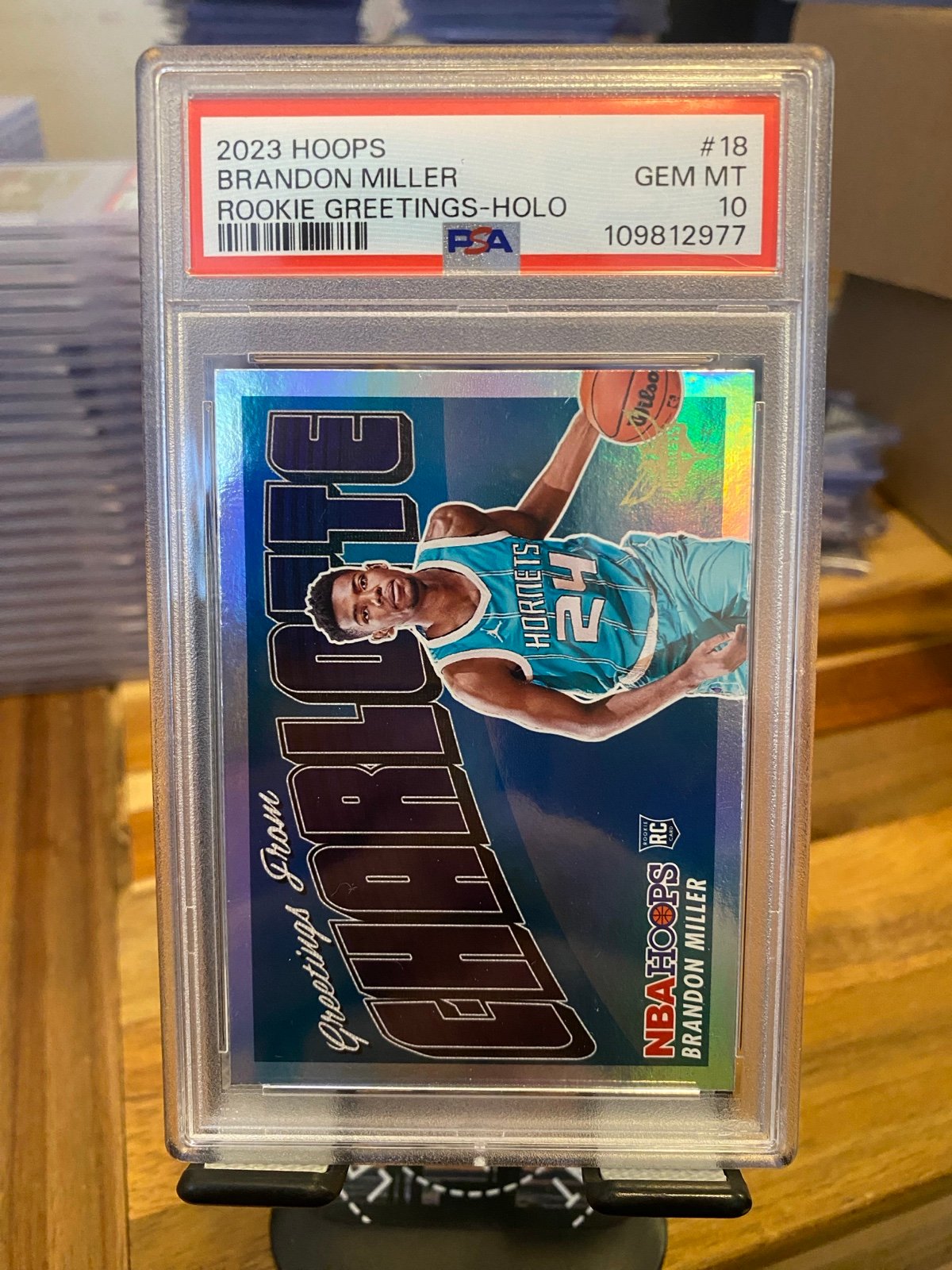 Brandon Miller (Rookie) - 2023 Paninj Hoops (Rookie Greeting Silver) PSA 10