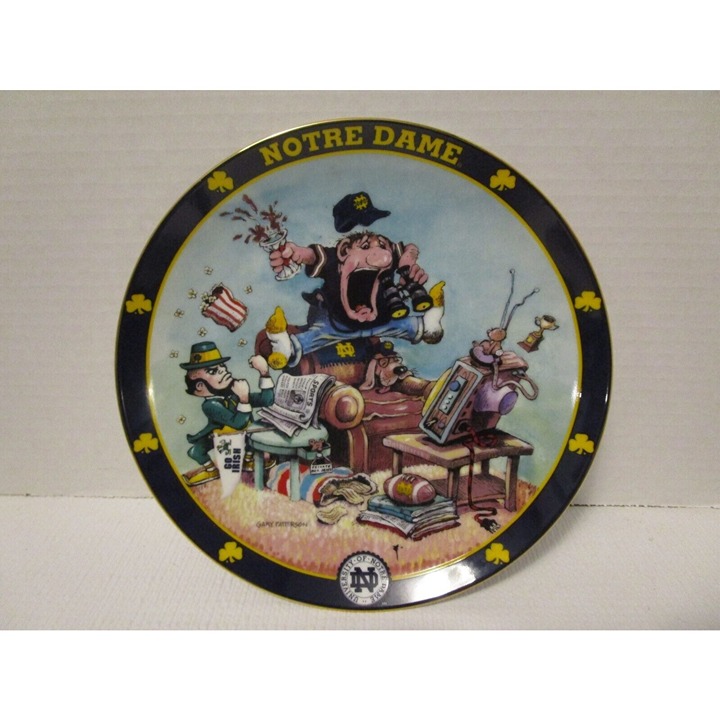Danbury Mint The Ultimate Notre Dame Fan 8 Collector's Plate Football Retired