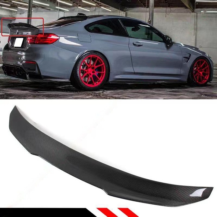 NEW 2015-2020 BMW F82 M4 PSM STYLE HIGHKICK REAL CARBON FIBER TRUNK SPOILER