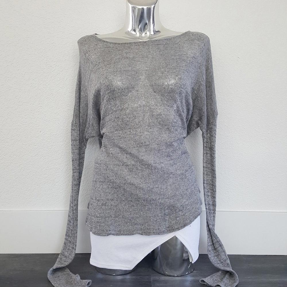 Grey Thin Melville Sweater Long Sleeve