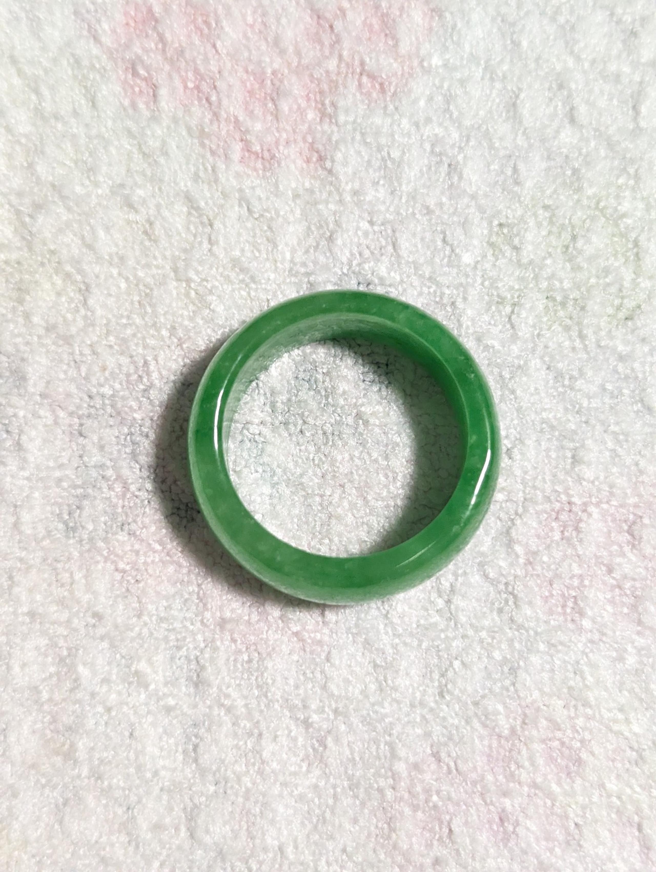 Natural Jade Ring - Size 9.5
