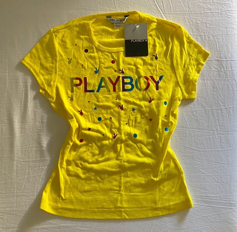 Vintage 80s/90s Y2K Playboy Mansion Bunny Graphic Baby Doll T-Shirt NWT