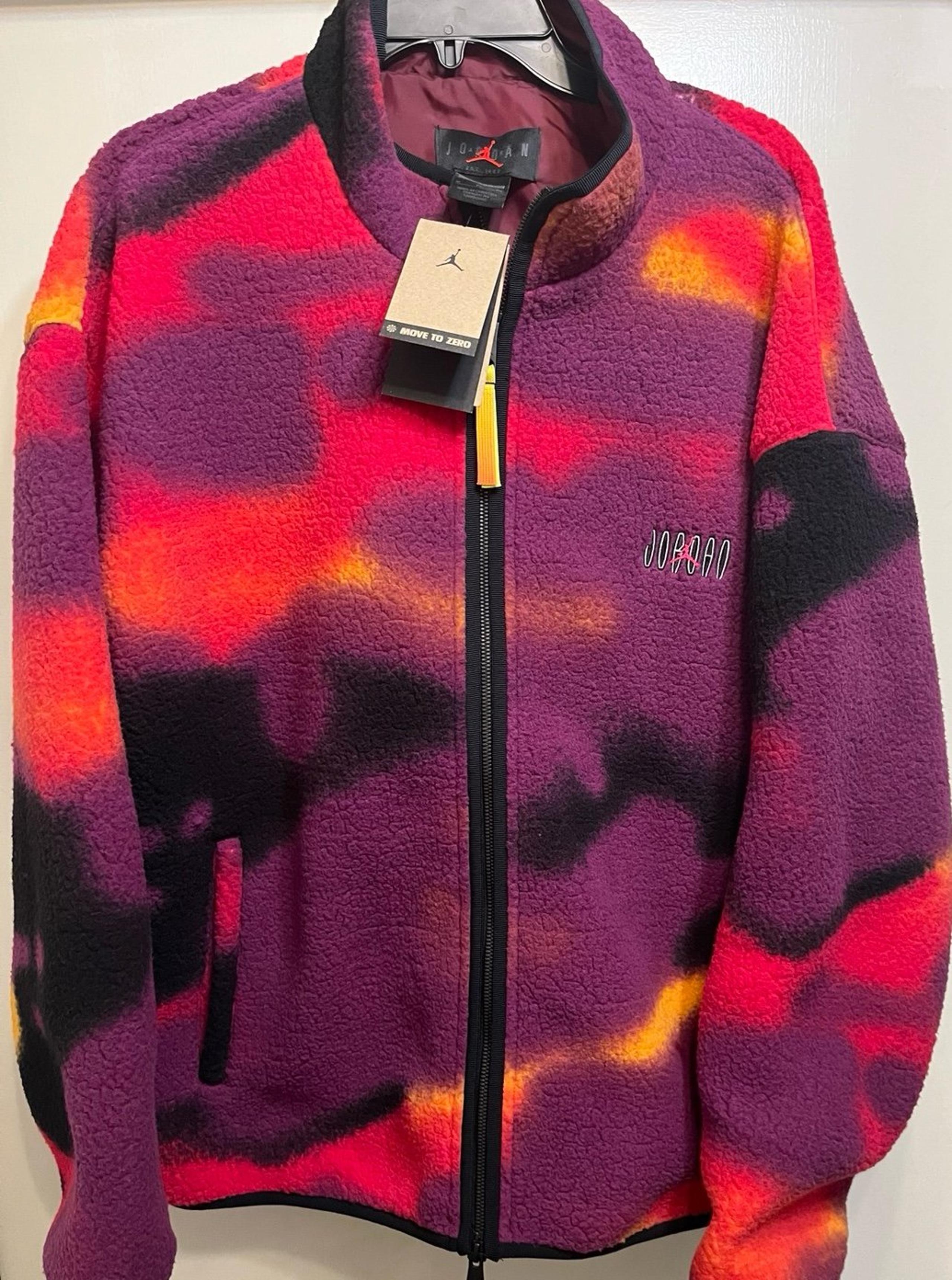 Nike  Men Air Jordan Flight MVP Sherpa Winter Fleece Jacket Purple DV1611-705 XL