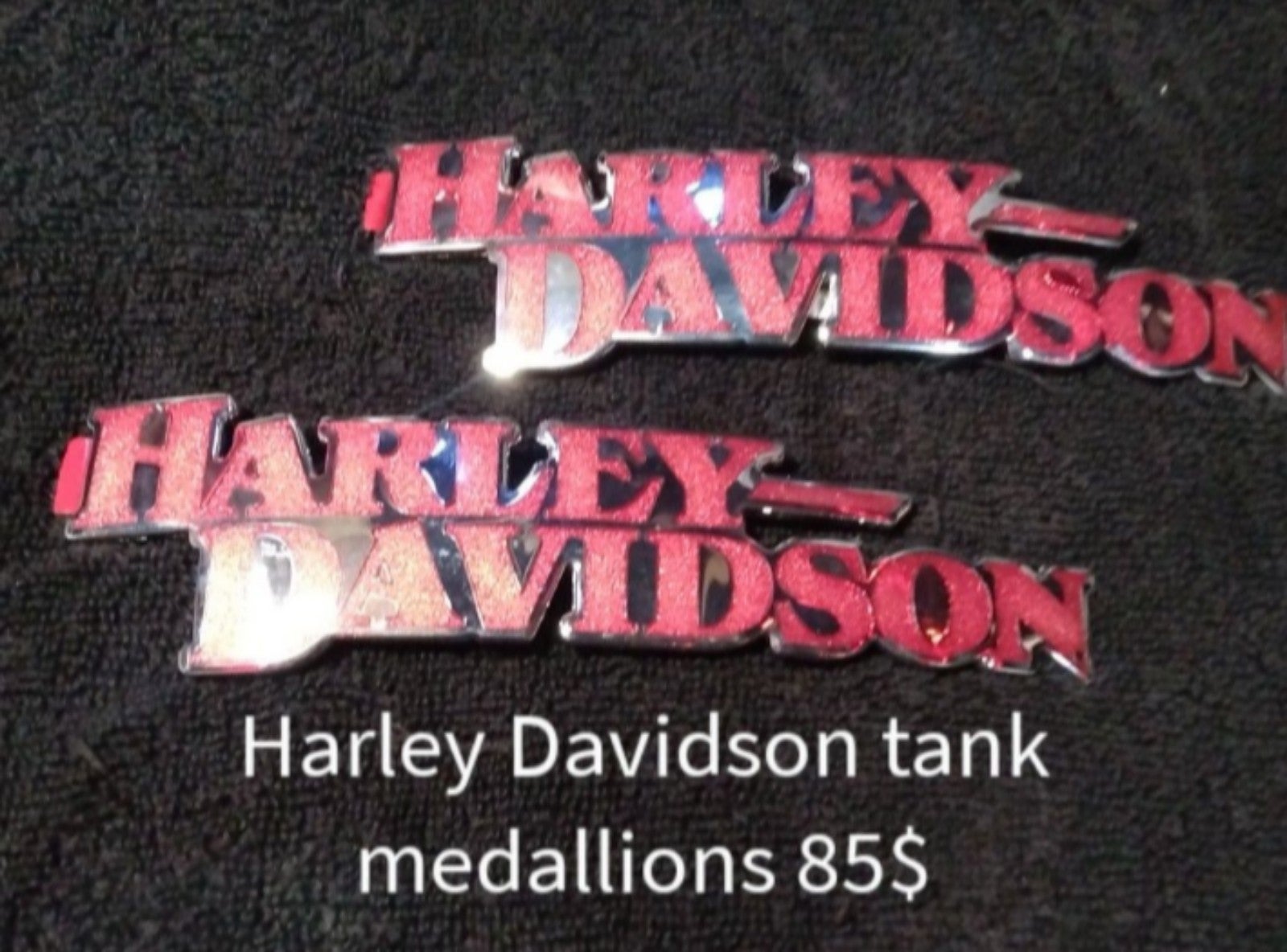 Harley Davidson tank medallions
