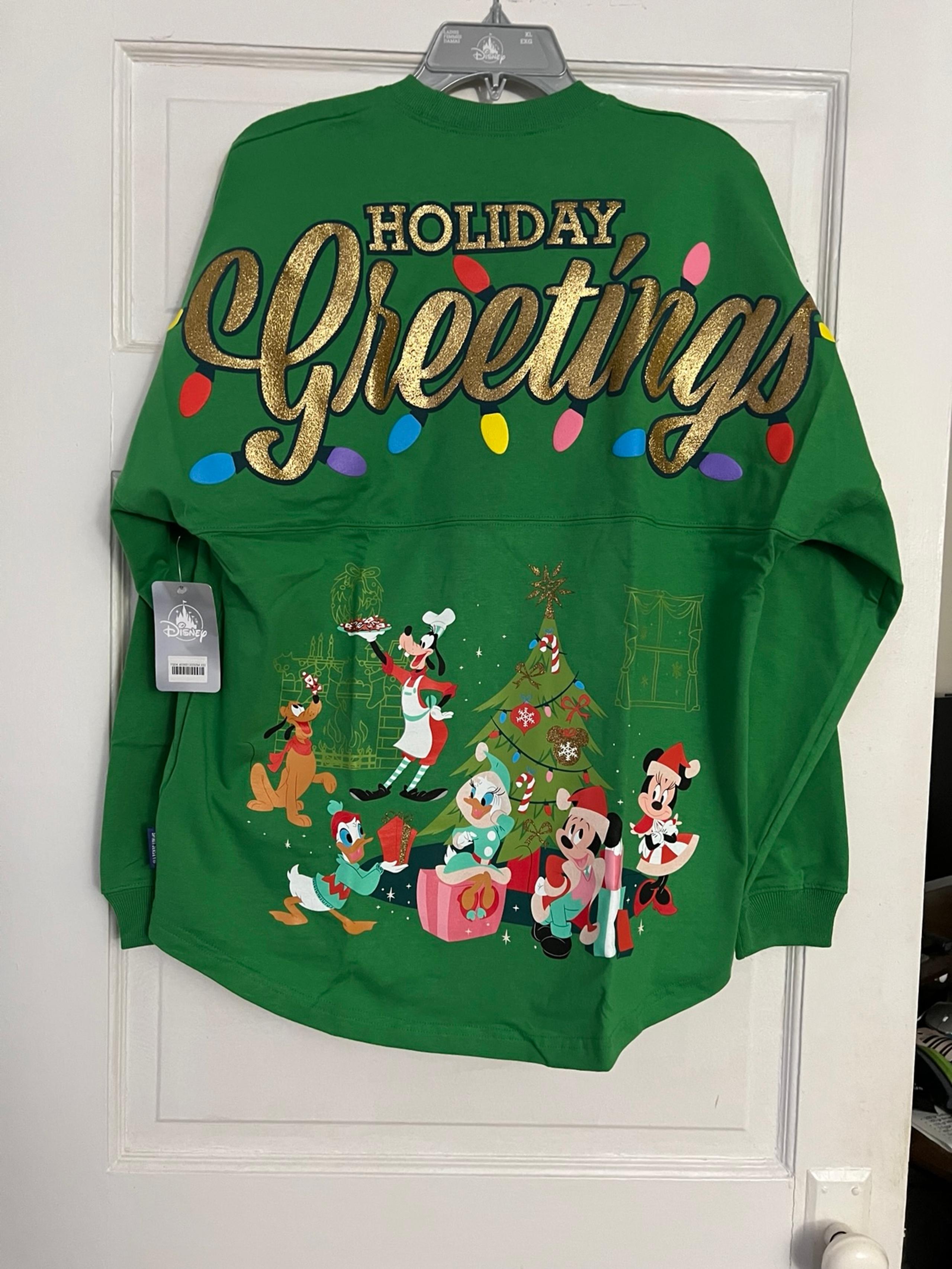 NWT Disney Parks Season Greetings Christmas Holiday Spirit Jersey M