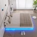 Floating Bed Frame Queen Size with LED Lights, Low Profile Platform Bed