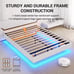 Floating Bed Frame Queen Size with LED Lights, Low Profile Platform Bed
