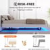 Floating Bed Frame Queen Size with LED Lights, Low Profile Platform Bed