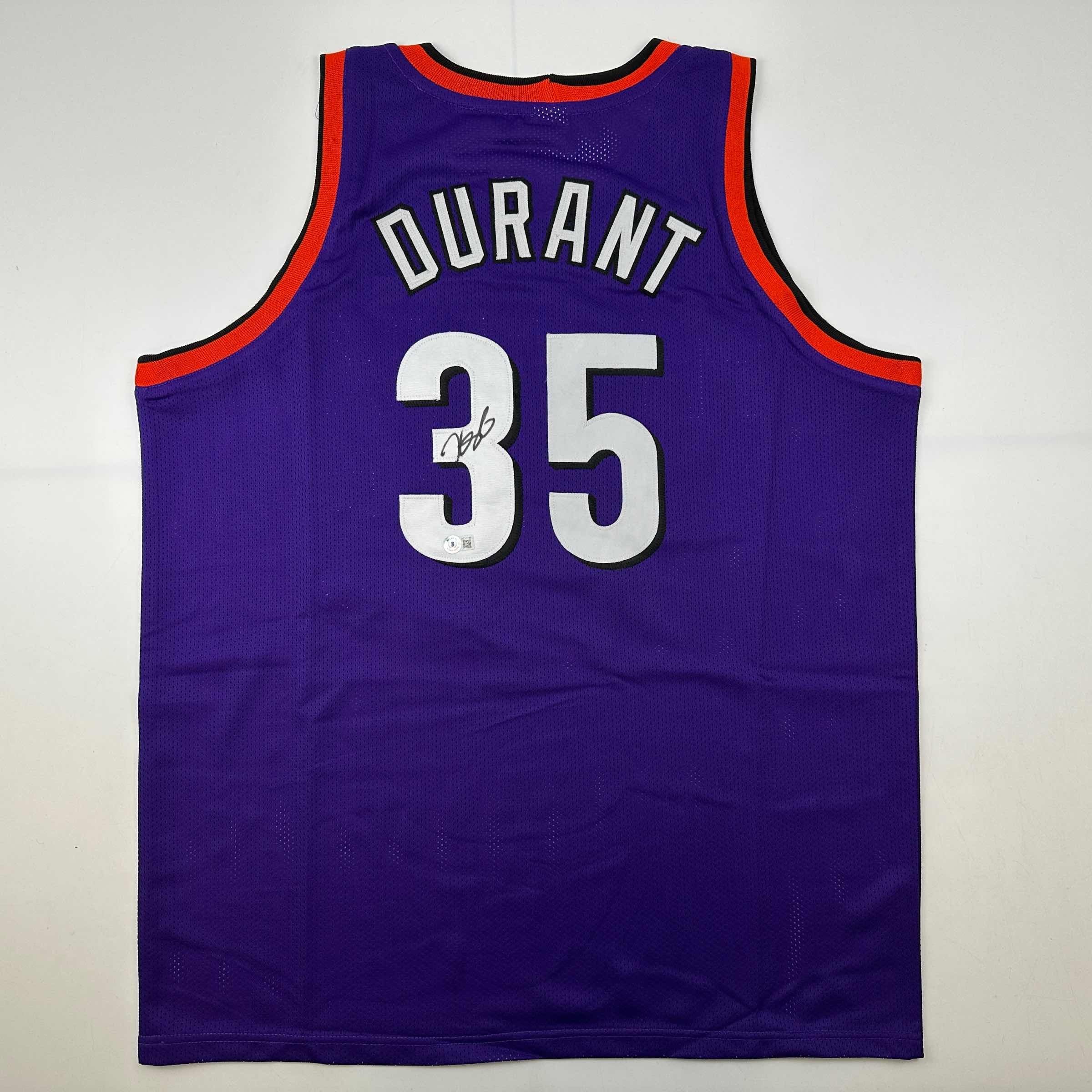 Autographed/Signed Kevin Durant Phoenix Purple Jersey Beckett BAS COA