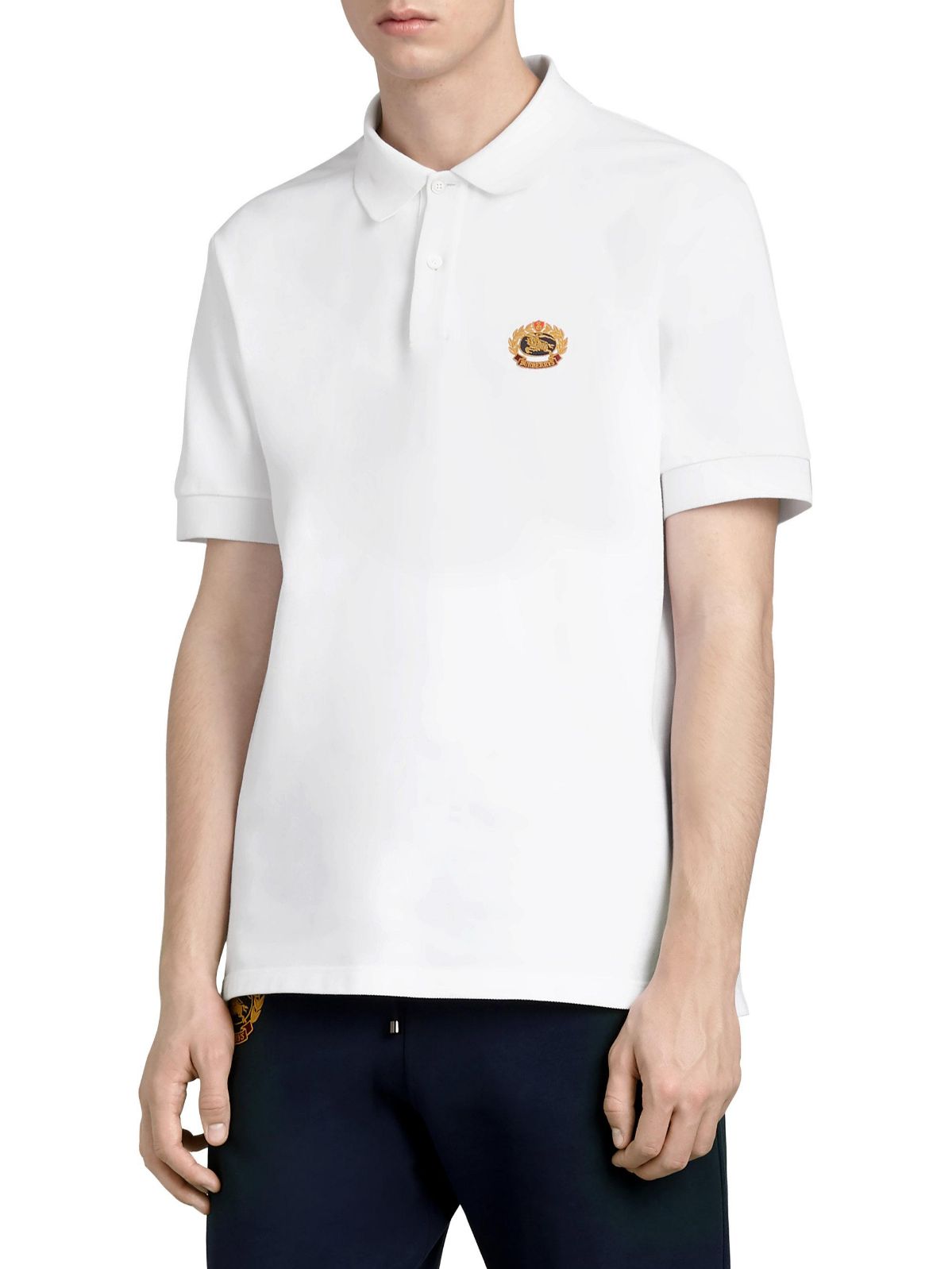 XXL Burberry Classic White Polo Crest