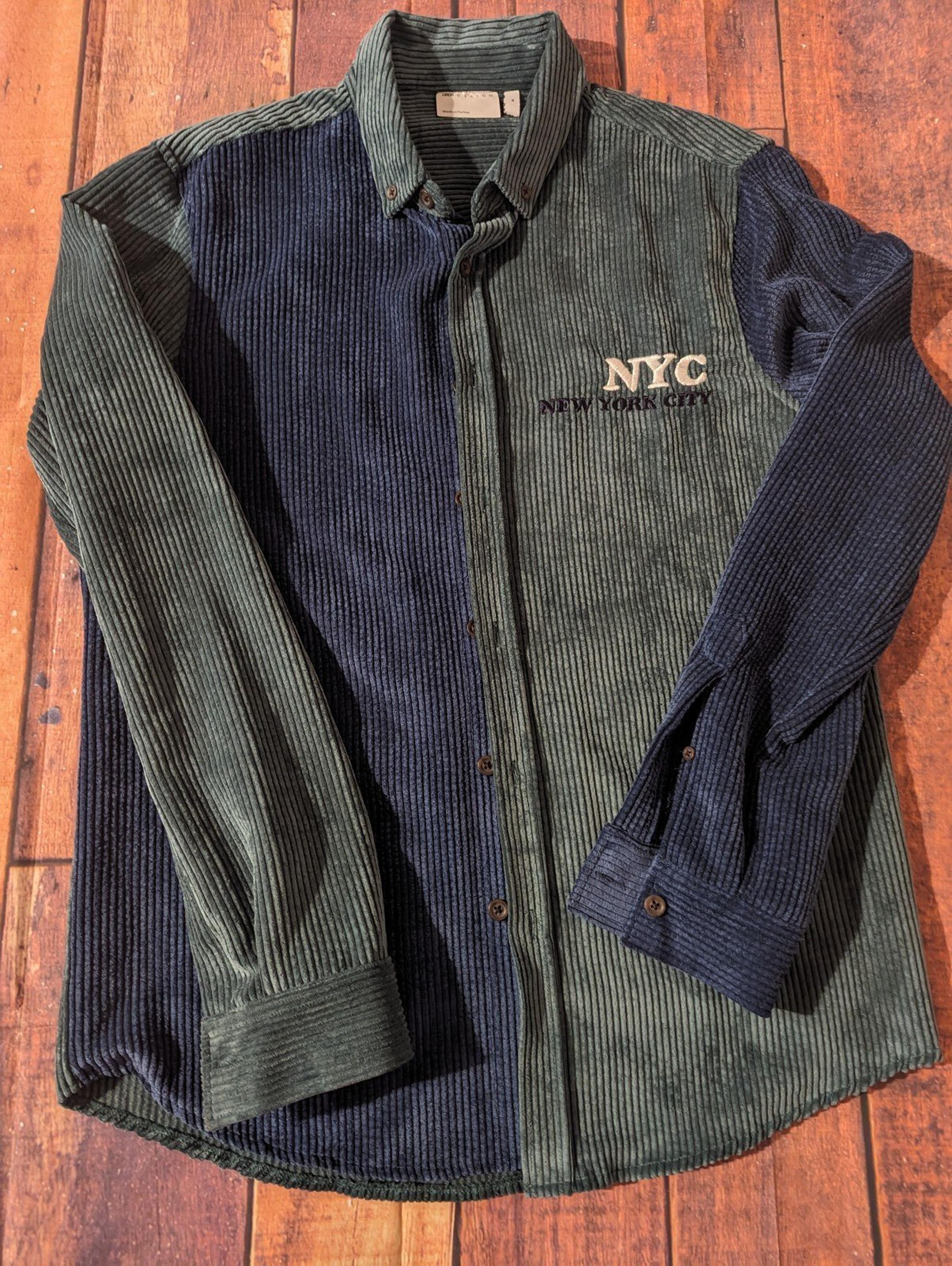 ASOS mens corduroy style button up shirt NEW YORK CITY