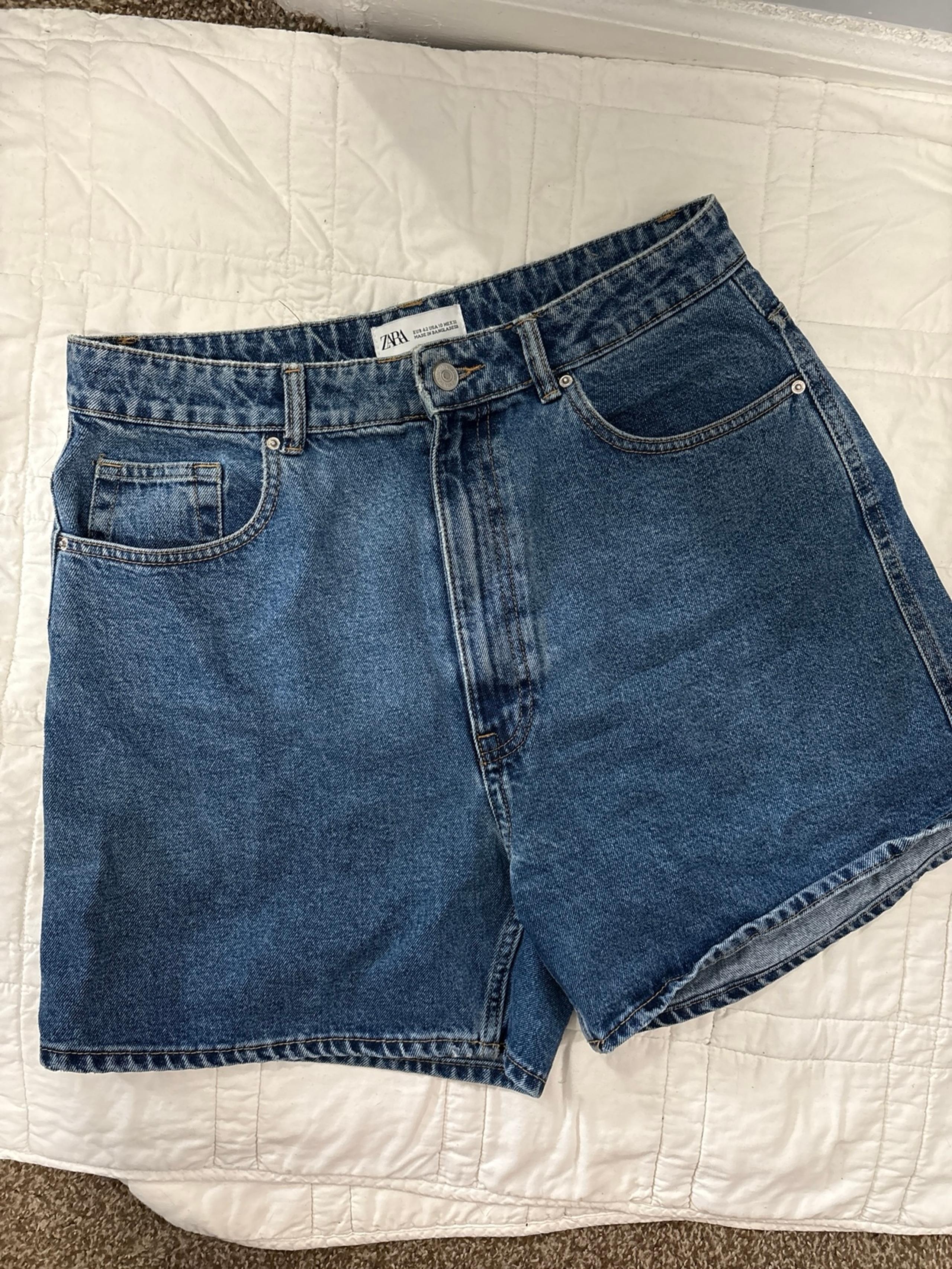 High waisted denim shorts