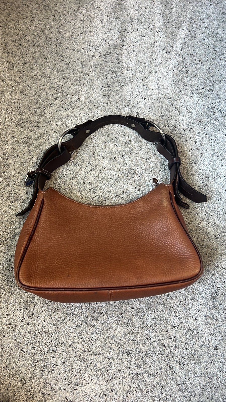 Dooney & Bourke Caramel Brown Pebbled Leather Shoulder Bag