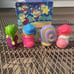 Vintage Glo Friends Lot of 12 Finger Puppets Complete Set from Wendy's 1980s