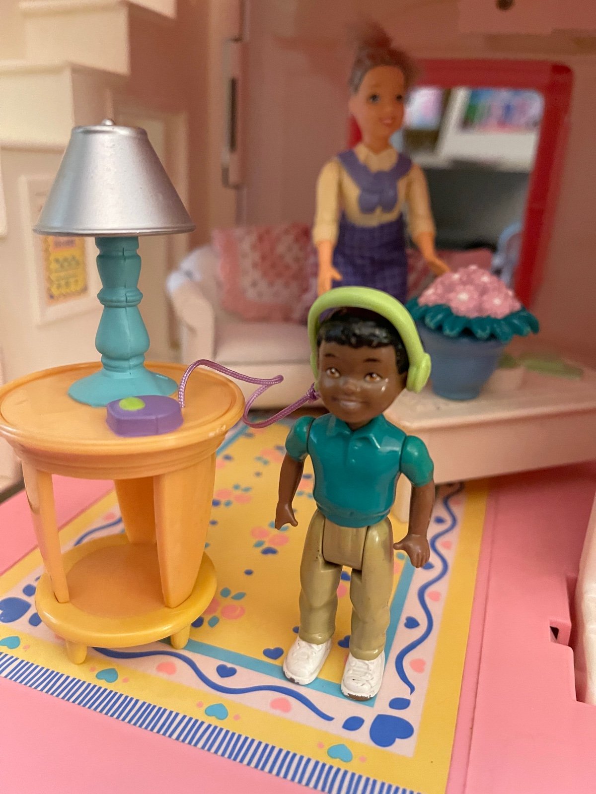 African American boy playskool dollhouses RARE figure doll