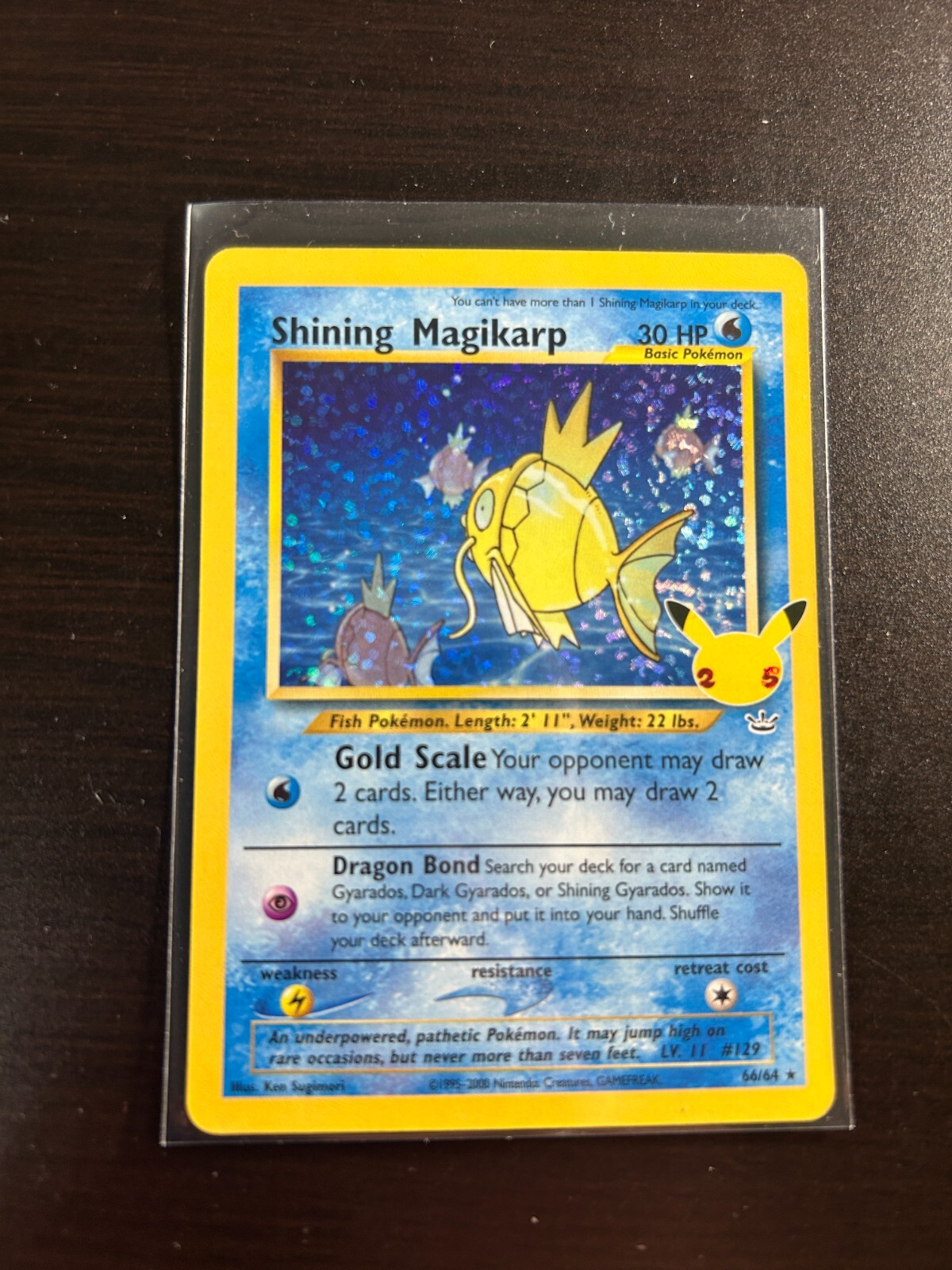 Pokemon Shining Magikarp 66/64 Celebrations Classic Collection Holo NM Fast Ship