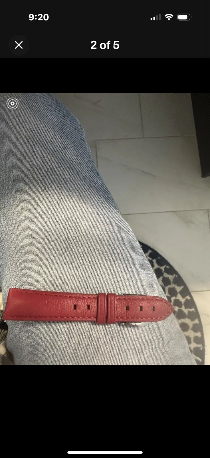 Tag heuer watch band red 35 mm