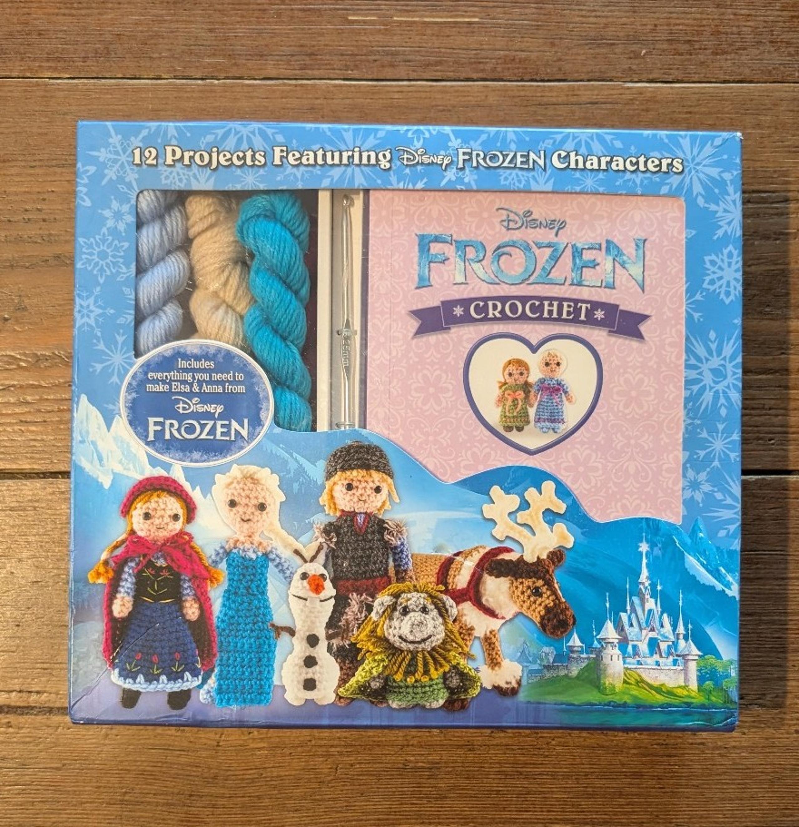 NIB Disney Frozen crochet set- includes 12 different projects