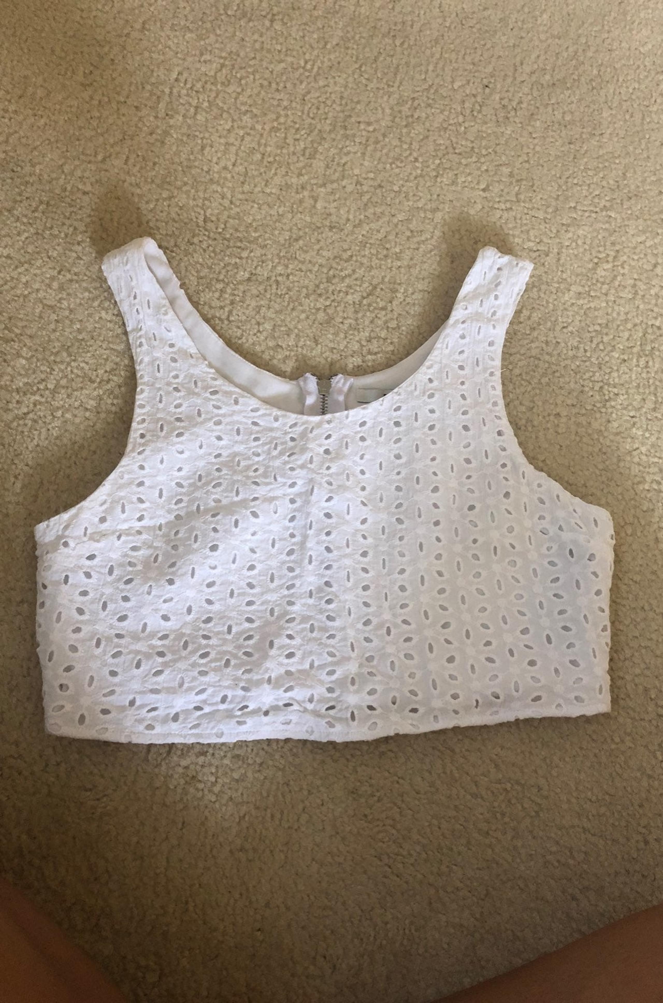white crop top