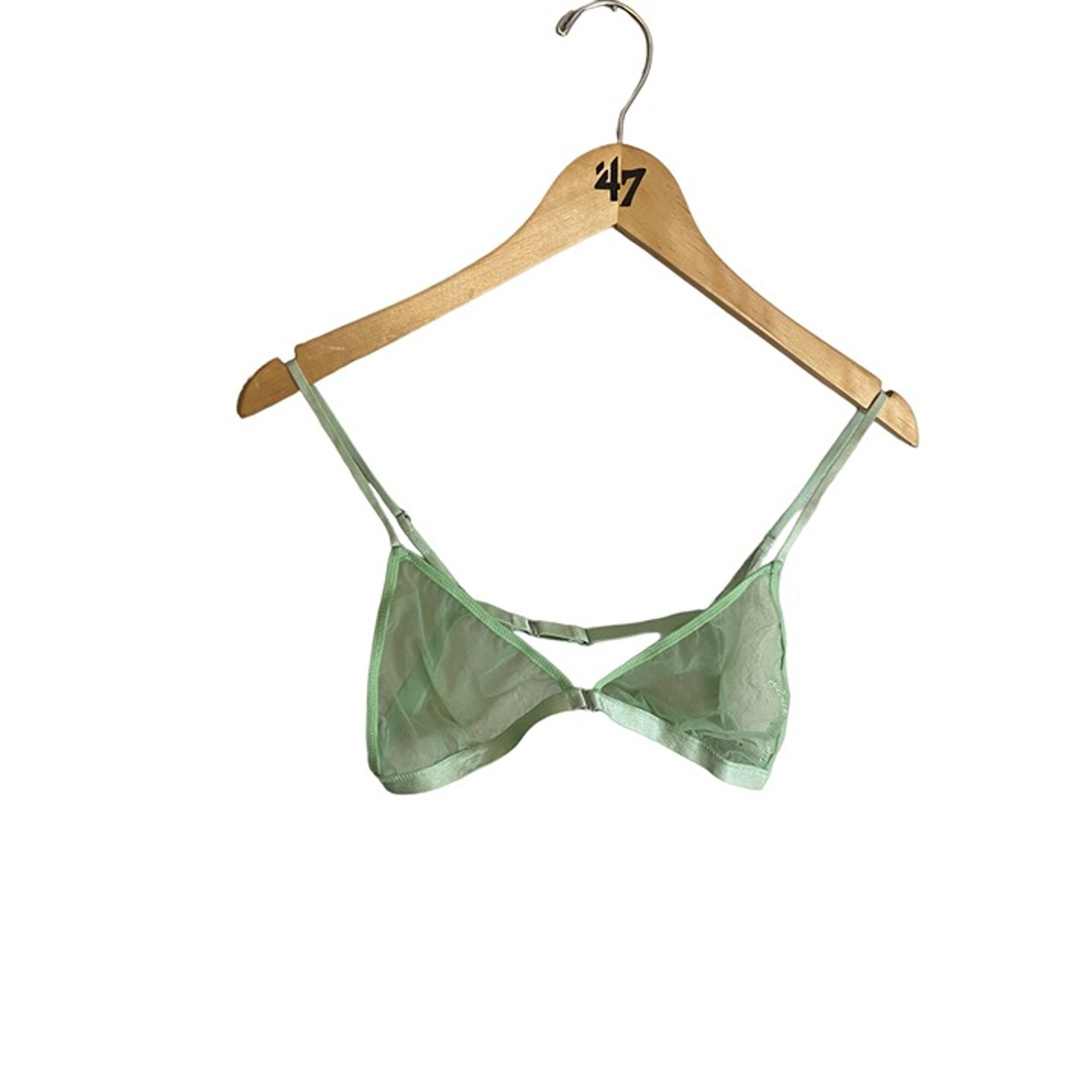 Women's Green Mesh Wireless Balconette Bra - A1 - Fleur du Mal