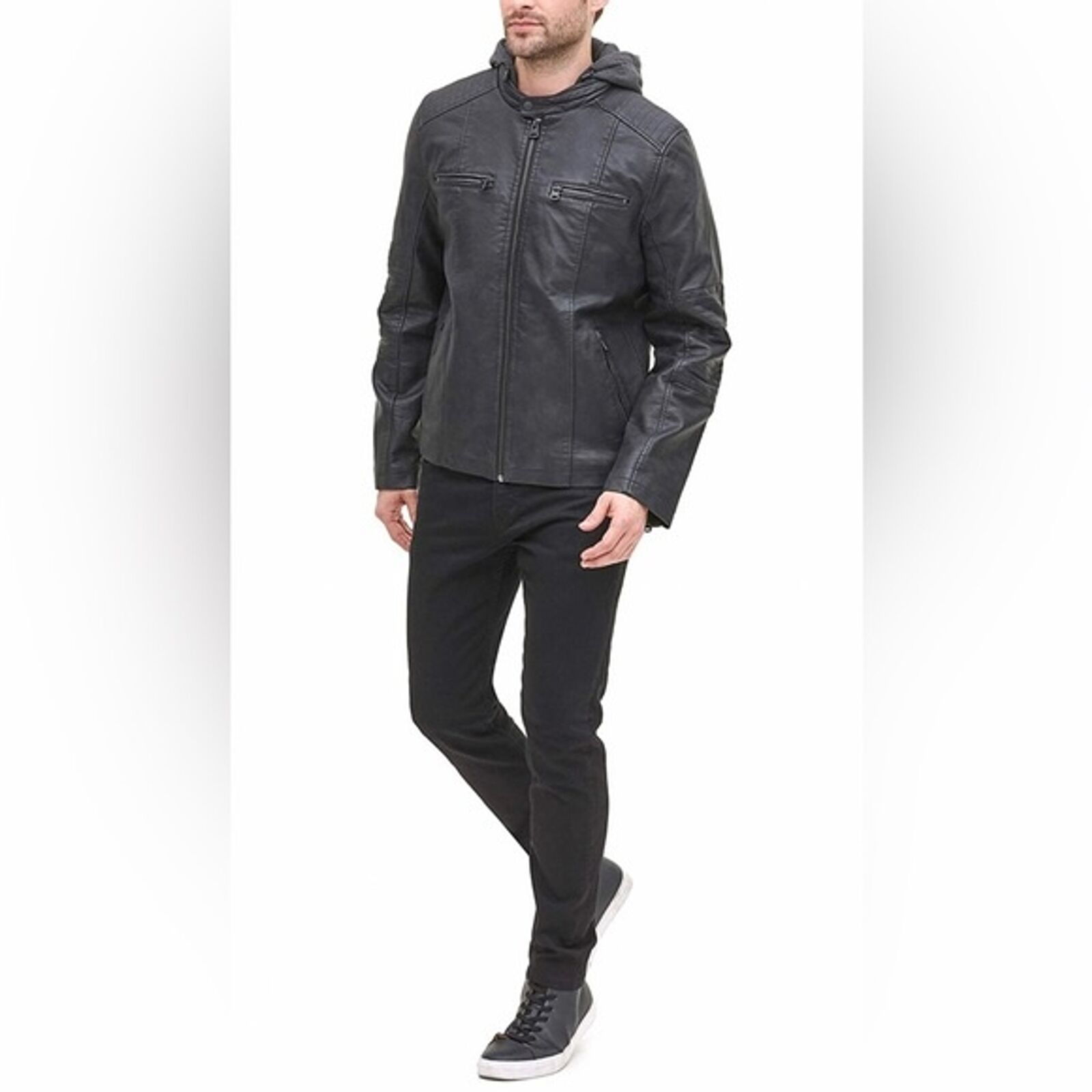 Levi’s Vintage Faux Leather Racer Jacket. Men’s Size