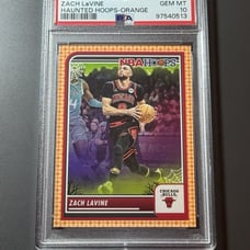 PSA 10 2023-24 Panini Haunted Hoops Orange Zach LaVine #195 Chicago Bulls