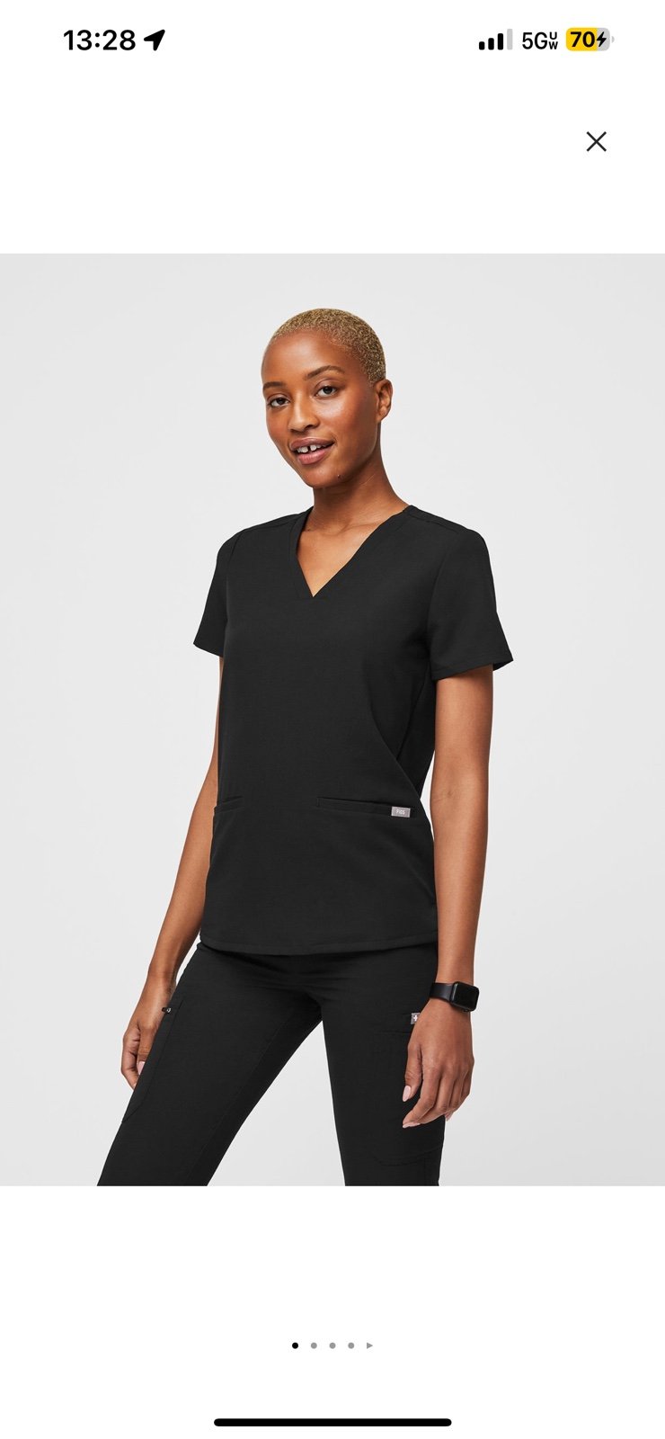 FIGS Women’s Scrubs 2 Pc SET— Top and Jogger, Black XS