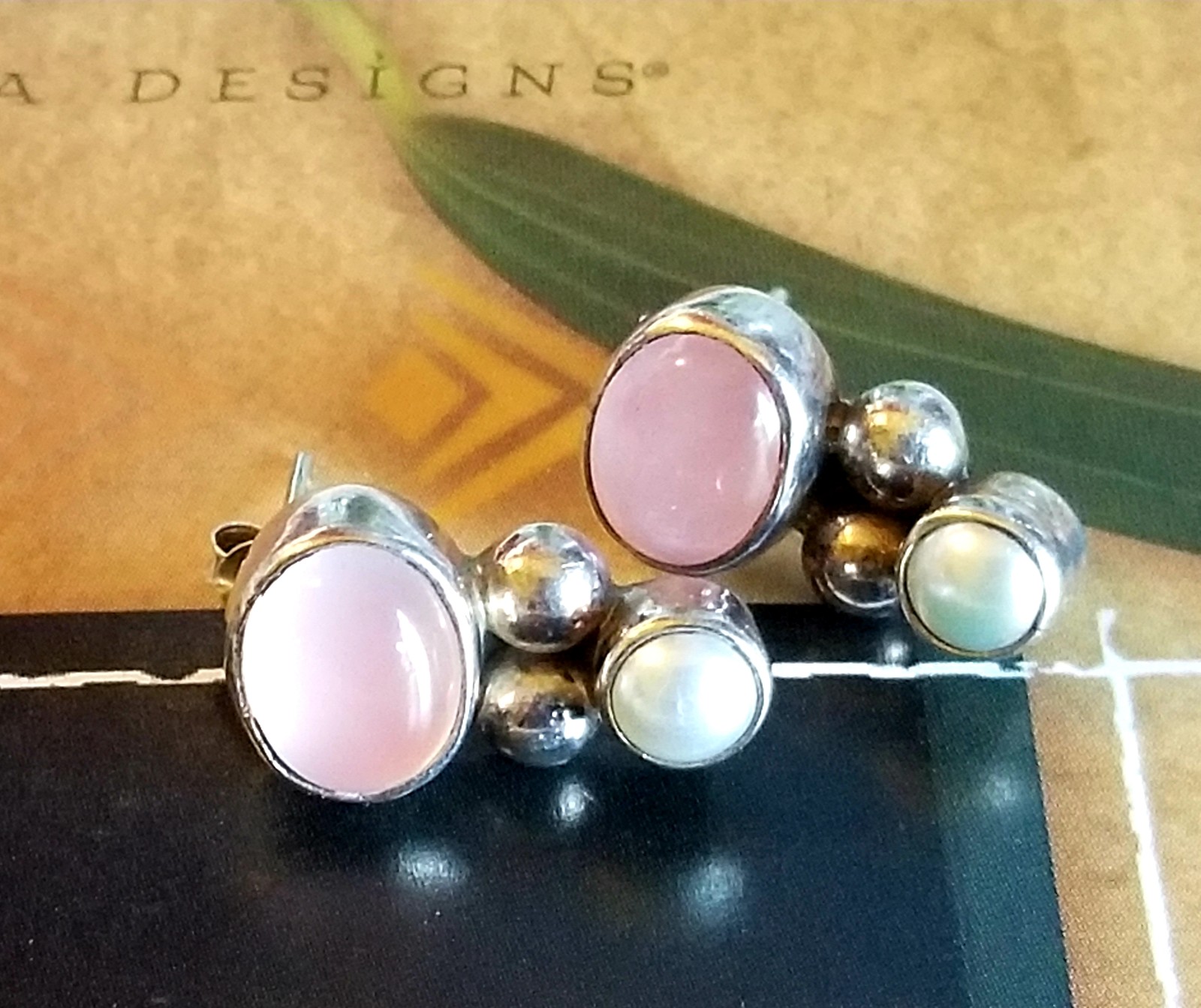 RARE Silpada Sterling, Pearl & Quartz Earrings
