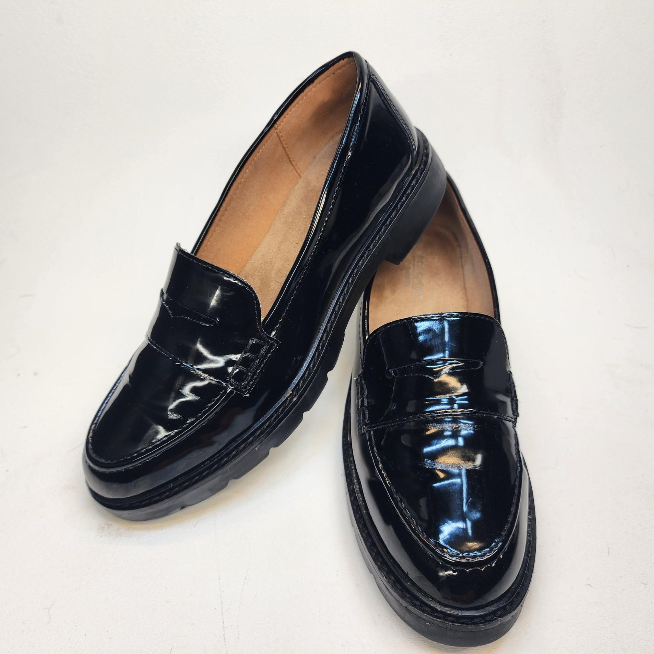 Womens Size 7 Rockport Kacey Penny Loafer Shoes Black