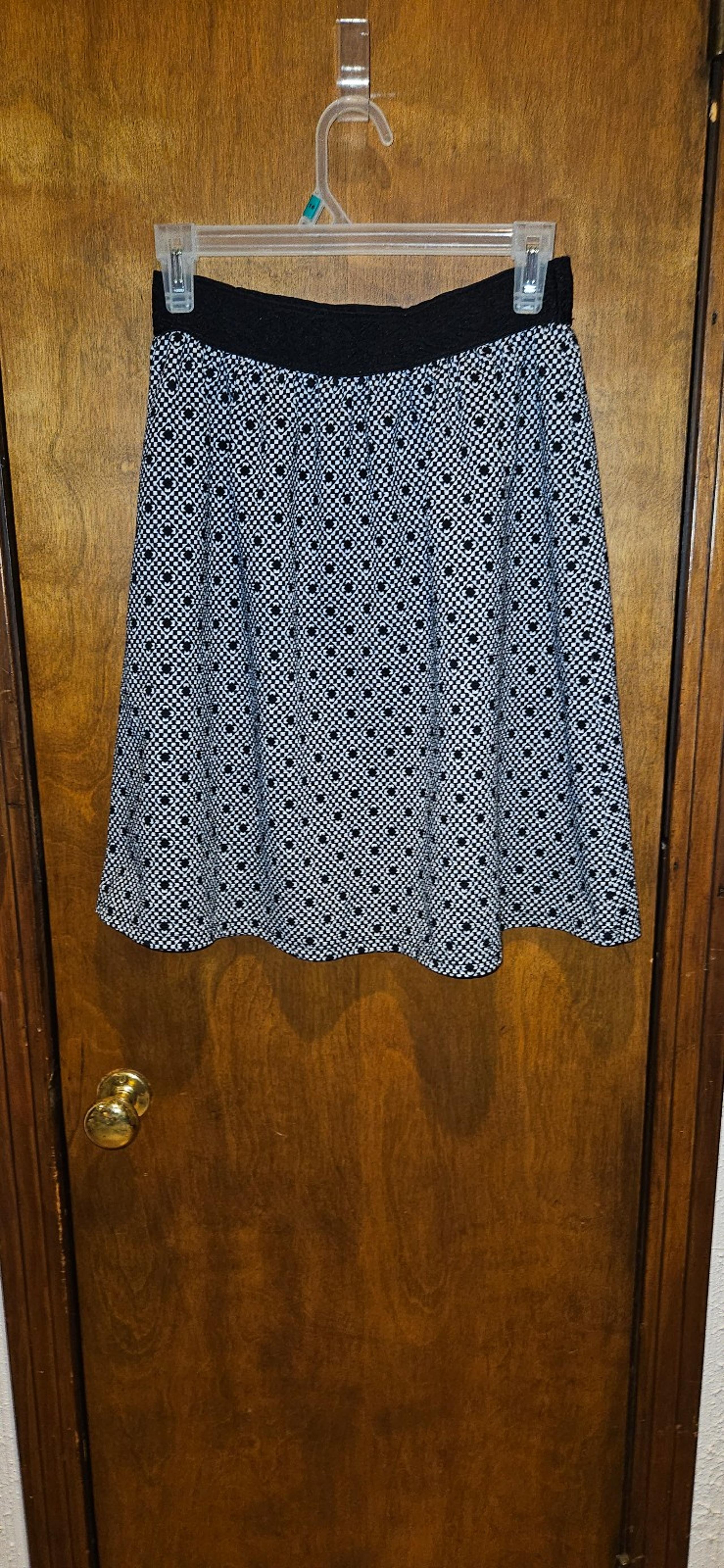 Joe B Joe Benbasset A-Line Black And White Skirt Size Medium