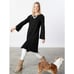 bryn Walker Eugenia Dress Large Black Long Sleeve A-Line Bamboo Organic Cotton