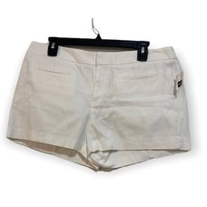 Gap Women Khaki White Solid Shorts