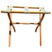 Vintage Scheibe Wood Luggage Rack Stand Folding Floral Tapestry