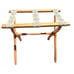 Vintage Scheibe Wood Luggage Rack Stand Folding Floral Tapestry
